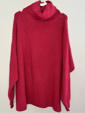 Free People Sweater Women Small Softly Structured Tunic Cable Knit Oversized
